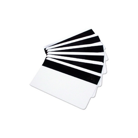 Zebra Retransfer Ready - Polyvinyl chloride (PVC) - 30 mil - white - CR-80 Card (85.6 x 54 mm) 500 card(s) High Coercivity Magnetic Stripe card - for ZXP Series 8 - 1