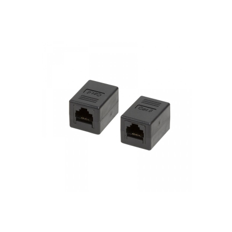 LogiLink - Network coupler - RJ-45 (F) to RJ-45 (F) - UTP - CAT 6 - black - 0