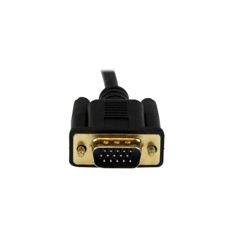 StarTech.com HDMI to VGA Cable - 6ft 2m - 1080p - Active Conversion - HDMI to VGA Adapter Cable for Your VGA Monitor  /  Display (HD2VGAMM6) - Adapter cable - HDMI, Micro-USB Type B (power only) to HD-15 (VGA) male - 2 m - black - active, 1920 x 1200 (WUXGA) support - for P / N: MST30C2DPPD - 1