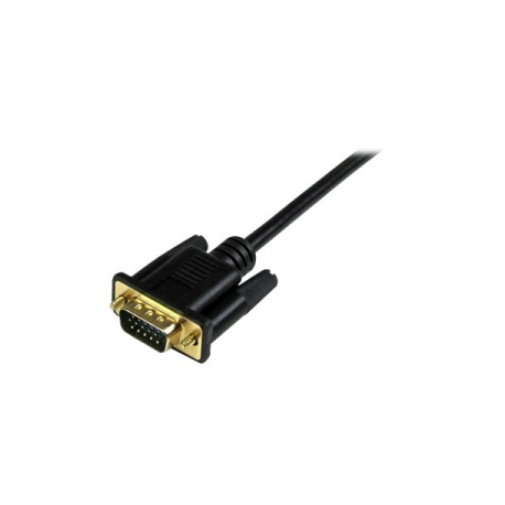 StarTech.com HDMI to VGA Cable - 6ft 2m - 1080p - Active Conversion - HDMI to VGA Adapter Cable for Your VGA Monitor  /  Display (HD2VGAMM6) - Adapter cable - HDMI, Micro-USB Type B (power only) to HD-15 (VGA) male - 2 m - black - active, 1920 x 1200 (WUXGA) support - for P / N: MST30C2DPPD - 3