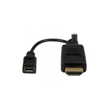 StarTech.com HDMI to VGA Cable - 6ft 2m - 1080p - Active Conversion - HDMI to VGA Adapter Cable for Your VGA Monitor  /  Display (HD2VGAMM6) - Adapter cable - HDMI, Micro-USB Type B (power only) to HD-15 (VGA) male - 2 m - black - active, 1920 x 1200 (WUXGA) support - for P / N: MST30C2DPPD - 4