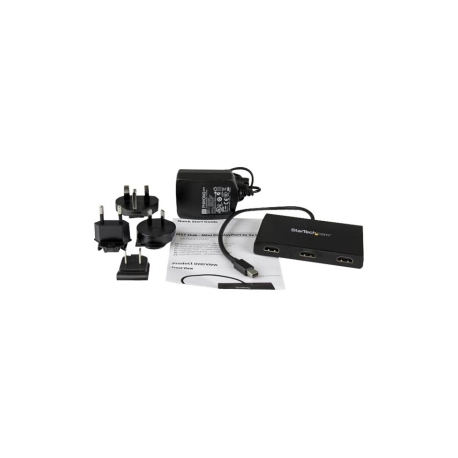 StarTech.com 3 Port Mini DisplayPort MST Hub - 4K 30Hz - Mini DP to HDMI Video Splitter for Multiple Monitors - mDP to HDMI (MSTMDP123HD) - Video / audio splitter - 3 x HDMI - desktop - AC 100 / 240 V - 2