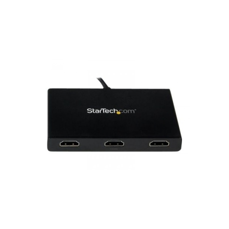 StarTech.com 3 Port Mini DisplayPort MST Hub - 4K 30Hz - Mini DP to HDMI Video Splitter for Multiple Monitors - mDP to HDMI (MSTMDP123HD) - Video / audio splitter - 3 x HDMI - desktop - AC 100 / 240 V - 4