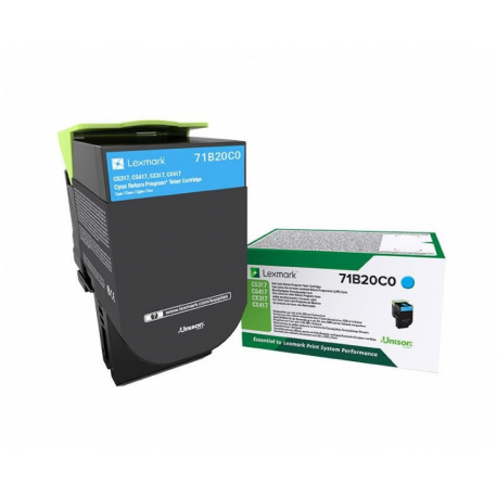 Lexmark X317 - Cyan - original - toner cartridge LCCP, LRP - for Lexmark CS317dn, CS417dn, CS517de, CX317dn, CX417de - 1