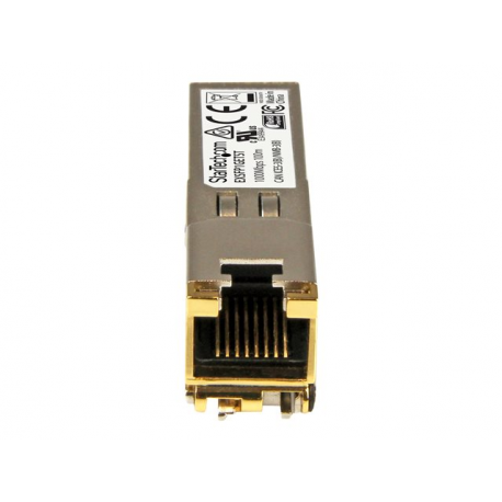 StarTech.com Juniper EX-SFP-1GE-T Compatible SFP Module, 1000BASE-T, SFP to RJ45 Cat6 / Cat5e, 1GE Gigabit Ethernet SFP, RJ-45 (Copper) 100m, 1Gbps / 1000Mbps Mini GBIC Transceiver SFP Module - Lifetime Warranty (EXSFP1GETST) - SFP (mini-GBIC) transceiver module (equivalent to: Juniper EX-SFP-1GE-T) - GigE - 1000Base-T - RJ-45 - up to 100 m - 1