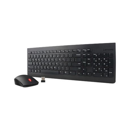 Lenovo Essential Wireless Combo - Keyboard and mouse set - wireless - 2.4 GHz - Nordic - for ThinkCentre M75q Gen 2; M75s Gen 2; M75t Gen 2; M90q Gen 2; ThinkStation P340 - 0
