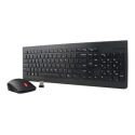 Lenovo Essential Wireless Combo - Keyboard and mouse set - wireless - 2.4 GHz - Nordic - for ThinkCentre M75q Gen 2; M75s Gen 2; M75t Gen 2; M90q Gen 2; ThinkStation P340