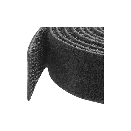 StarTech.com 50ft. Hook and Loop Roll - Cut-to-Size Reusable Cable Ties - Bulk Industrial Wire Fastener Tape - Adjustable Fabric Wraps - Black (HKLP50) - Cable tie roll - 15.24 m - for P / N: HKLP50BL, HKLP50GN, HKLP50RD, HKLP50YW - 0