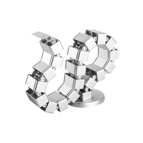 StarTech.com Spine Cable Management - Weighted Base Plate - Cord Cover - Cable Organizer - Cord Protector - Cable Raceway (CMVBMOD) - Cable organizer - desk mountable - 1.29 m - silver - 0