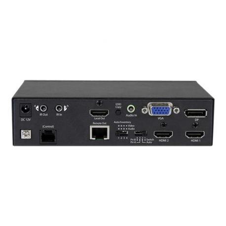 StarTech.com Multi-Input HDBaseT Extender with Built-in Switch - DisplayPort VGA and HDMI Over CAT5e or CAT6 - Up to 4K - up to 230 ft (STDHVHDBT) - Video / audio extender - HDMI - over CAT 5e / 6 - up to 70 m - 1