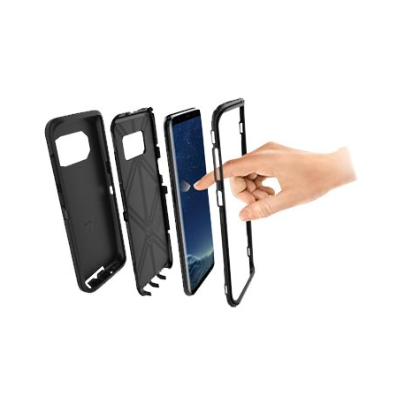 OtterBox Defender Series - Back cover for mobile phone - rugged - polycarbonate, synthetic rubber - black - for Samsung Galaxy S8 - 5
