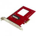StarTech.com U.2 to PCIe Adapter for 2.5" U.2 NVMe SSD - SFF-8639 - x4 PCI Express 3.0 - Interface adapter - 2.5" - Ultra M.2 Card - PCIe 3.0 x4 - red - for P / N: BNDTB10GI, BNDTB210GSFP, BNDTB310GNDP, BNDTB410GSFP, BNDTB4M2E1, BNDTBUSB3142