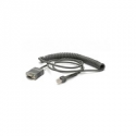 Zebra - Serial  /  power cable - DB-9 (F) to 9 pin serial header - 2.8 m - coiled - for Zebra DS3608, DS3678, LI3608, LI3678, VC80