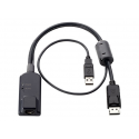 HPE KVM Console USB / DisplayPort Interface Adapter - Video  /  USB adapter - RJ-45 (F) to USB, DisplayPort (M)