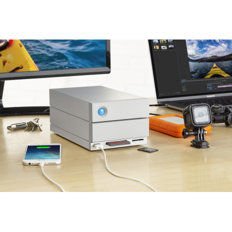 LACIE 2big 20TB Thunderbolt 3 USB3.1 7.2rpm 8,9cm 3,5inch with Thunderbolt cable 2-Bay RAID 2 hot swappable drives RAID 0/1/JBOD