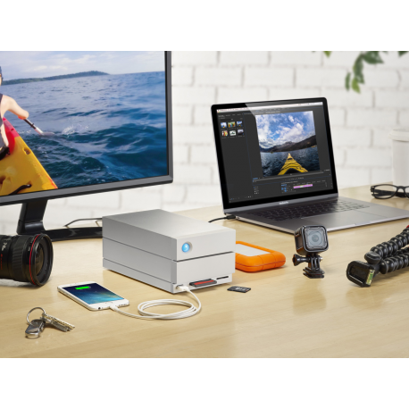 LACIE 2big 20TB Thunderbolt 3 USB3.1 7.2rpm 8,9cm 3,5inch with Thunderbolt cable 2-Bay RAID 2 hot swappable drives RAID 0/1/JBOD