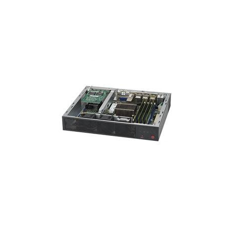 Supermicro SuperServer E300-8D - Server - Mini-1U - 1-way - 1 x Xeon D-1518 / 2.2 GHz - RAM 0 GB - no HDD - AST2400 - GigE, 10 GigE - no OS - monitor: none - black - 1