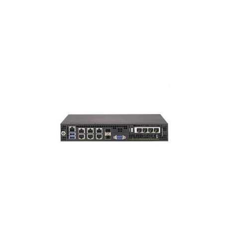 Supermicro SuperServer E300-8D - Server - Mini-1U - 1-way - 1 x Xeon D-1518 / 2.2 GHz - RAM 0 GB - no HDD - AST2400 - GigE, 10 GigE - no OS - monitor: none - black - 2