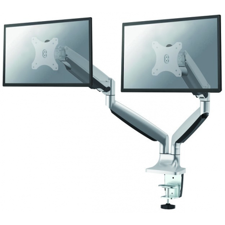 Neomounts by Newstar Select NM-D750D - Mounting kit - for 2 LCD displays (full-motion) - silver - screen size: 10"-32" - clamp mountable, grommet, desk-mountable - 6
