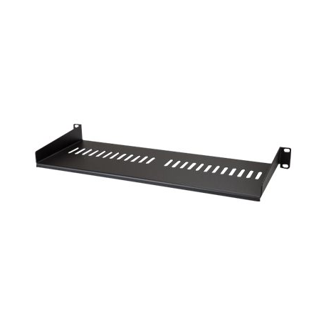StarTech.com 1U Vented Server Rack Cabinet Shelf, 7in Deep Fixed Cantilever Tray, Rackmount Shelf for 19" AV / Data / Network Equipment Enclosure w /  Cage Nuts & Screws, 44lbs Weight Capacity - 1U Vented Rack Shelf (CABSHELF1U7V) - Rack shelf - black - 1U - 7" - 6