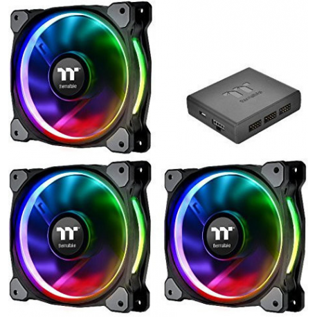 Thermaltake Riing PLUS 14 LED RGB Radiator Fan TT - Premium Edition - case fan - 140 mm (pack of 3) - 0