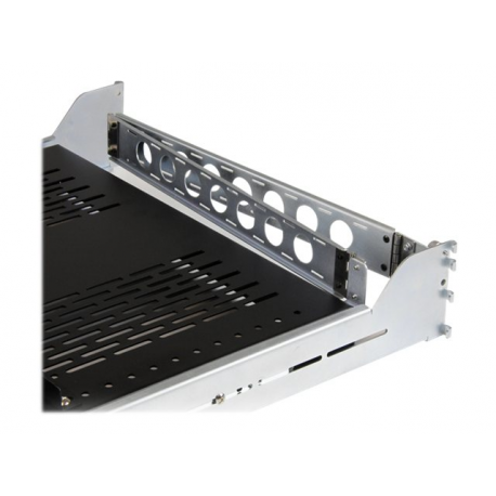 StarTech.com 2U Vented Sliding Server Rack Shelf w /  Cable Management Arm - 27.7 to 31.6in Adjustable Mounting Depth - 125lb - 24in Deep - Rack shelf - black - 2U - for P / N: RK1233BKM, RK2433BKM, RK2537BKM, RK3236BKF, RK4236BKB, RK4242BK24, RK4242BK30 - 4