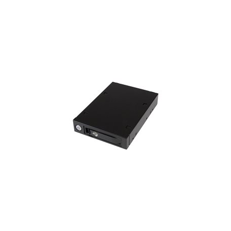 StarTech.com Mobile Rack Backplane for 2.5" SATA / SAS Drive - Supports 5mm-15 mm SSDs / HDDs - Hot Swap Vented Metal Enclosure (SATSASBP125) - Storage drive cage - 2.5" - black, silver - for P / N: SATSASBP425 - 2