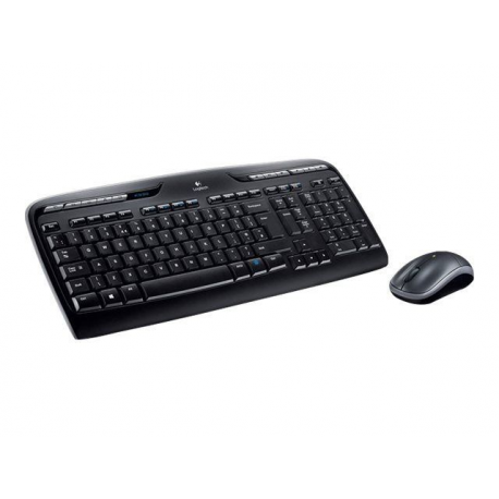 Logitech Wireless Combo MK330 - Keyboard and mouse set - wireless - 2.4 GHz - US International - black - 2