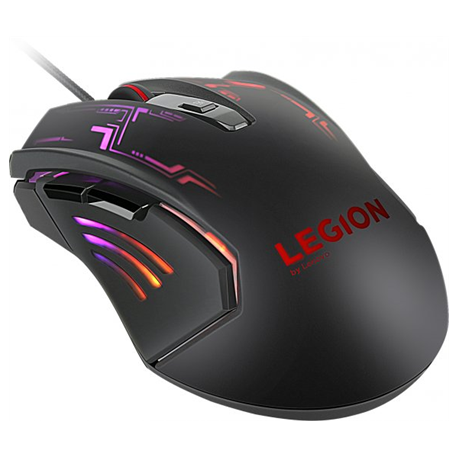Lenovo Legion M200 RGB Gaming Mouse - Mouse - right and left-handed - optical - 5 buttons - wired - USB - black - for IdeaCentre AIO 3 24; 3 27; 330-20; 5 24; 5 27; IdeaCentre G5 14AMR05; IdeaPad Gaming 3 15 - 2