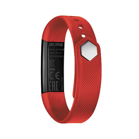 Acme Activity tracker ACT101R OLED, Red, Touchscreen, Bluetooth, Built-in pedometer, Heart rate monitor,