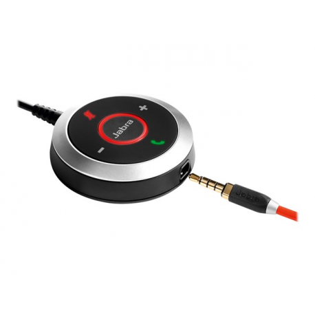 Jabra Evolve 80 MS stereo - Headset - full size - wired - active noise cancelling - 3.5 mm jack - Certified for Skype for Business - 8