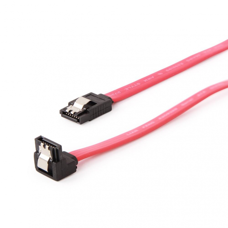 Cablexpert - SATA cable - Serial ATA 150 / 300 / 600 - SATA angled to SATA latched - 30 cm - flat - 0