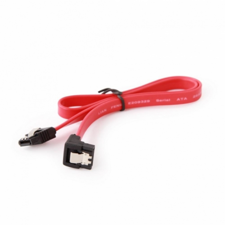 Cablexpert - SATA cable - Serial ATA 150 / 300 / 600 - SATA angled to SATA latched - 30 cm - flat - 1