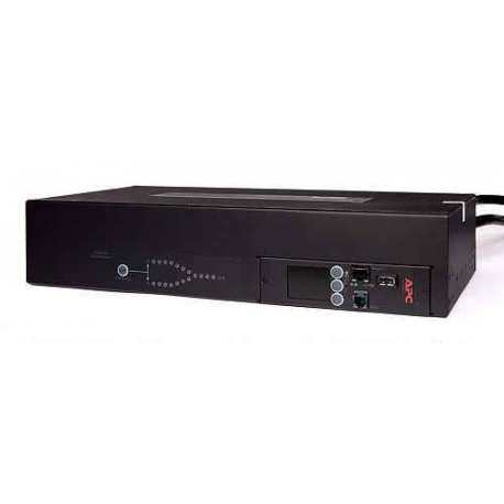 APC Rack Automatic Transfer Switch AP4424 - Redundant switch (rack-mountable) - AC 230 V - Ethernet 10 / 100, RS-232, USB - output connectors: 18 - 2U - black - for P / N: SMTL1000RMI2UC, SMX1000C, SMX1500RM2UC, SMX1500RM2UCNC, SMX750C, SMX750CNC - 0
