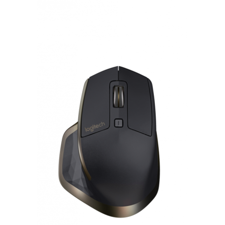 Logitech MX Master - Mouse - laser - 5 buttons - wireless - Bluetooth, 2.4 GHz - USB wireless receiver - meteorite - 0