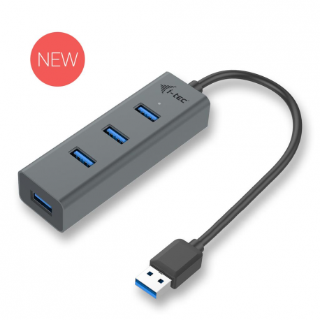 i-Tec USB 3.0 Metal Passive HUB - Hub - 4 x SuperSpeed USB 3.0 - desktop - 0