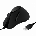 LogiLink Ergonomic Vertical - Vertical mouse - optical - 5 buttons - wired - USB - black