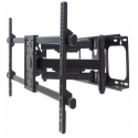 Manhattan TV & Monitor Mount, Wall, Full Motion, 1 screen, Screen Sizes: 37-75", Black, VESA 200x200 to 800x400mm, Max 75kg, LFD, Tilt & Swivel with 3 Pivots, Lifetime Warranty - Bracket - for curved LCD TV - heavy duty steel - black - screen size: 37"-90" - wall-mountable
