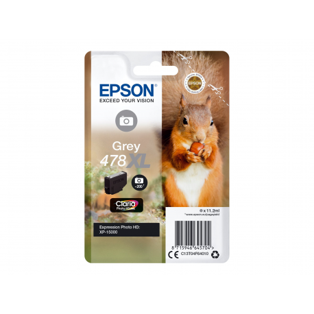 Epson 478XL - 11.2 ml - high capacity - grey - original - ink cartridge - for Expression Home HD XP-15000 - 2