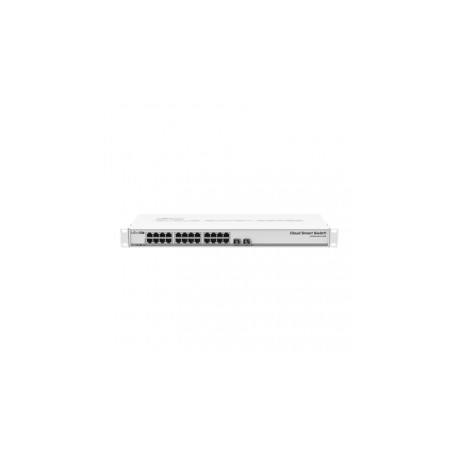 MikroTik Cloud Smart Switch CSS326-24G-2S+RM - Switch - smart - 24 x 10 / 100 / 1000 + 2 x 10 Gigabit SFP+ - rack-mountable - PoE - 1