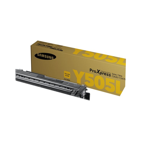 Samsung CLT-Y505L - High Yield - yellow - original - toner cartridge (SU512A) - for ProXpress SL-C2620DW, SL-C2670FW, SL-C2680FX - 2