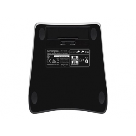 Kensington Expert Mouse Wireless Trackball - Trackball - right and left-handed - optical - 4 buttons - wireless - 2.4 GHz, Bluetooth 5.0 LE - Bluetooth USB adapter - black - 18