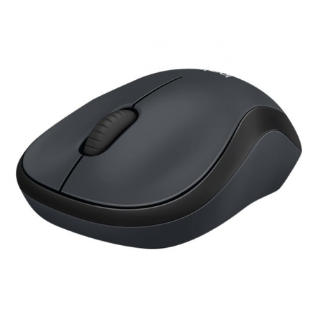 Logitech M220 Silent - Mouse - optical - 3 buttons - wireless - 2.4 GHz - USB wireless receiver - charcoal - 1