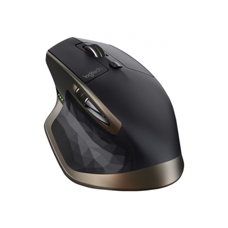 Logitech MX Master - Mouse - laser - 5 buttons - wireless - Bluetooth, 2.4 GHz - USB wireless receiver - meteorite - 1