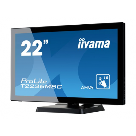 Iiyama T2236MSC-B2 55CM 21.5IN LED (Mit einer Full-HD 1920 x1080 Aufloesung und einer projective-kapazitiven 10-Punkt Touch Tech