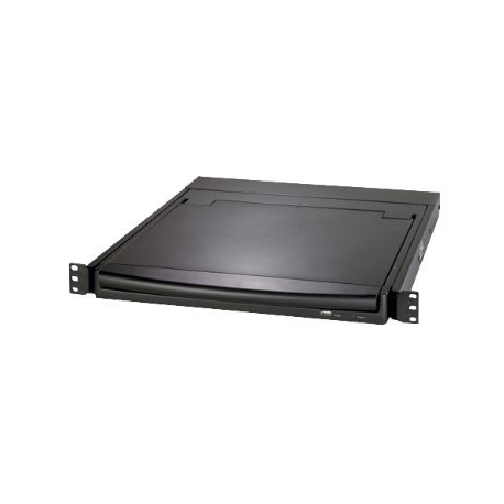 APC LCD Console - KVM console with KVM switch - 8 ports - PS / 2 - 17" - rack-mountable - VGA - black - 1U - for P / N: AR3106SP, SMX1000C, SMX1500RM2UC, SMX1500RM2UCNC, SMX750C, SMX750CNC, SRT5KRMXLW-TW - 1