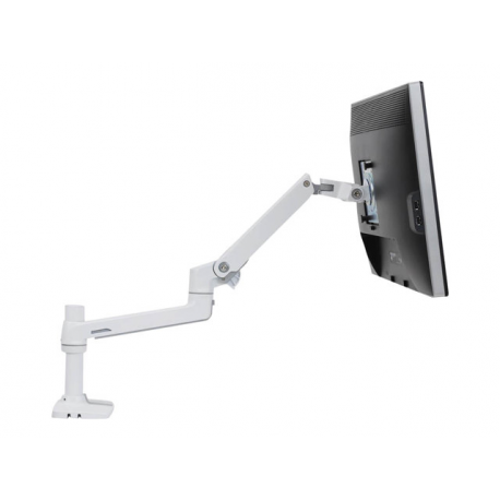 Ergotron LX - Mounting kit (articulating arm, desk clamp mount, pole, extension bracket) - for LCD display - aluminium, steel - white - screen size: up to 34" - desktop - 1