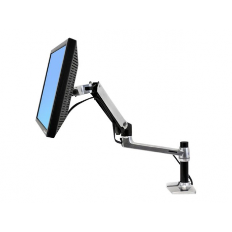 Ergotron LX - Mounting kit (articulating arm, desk clamp mount, extension adapter, grommet-mount base, 7" post) - for LCD display - polished aluminium - screen size: up to 34" - 4