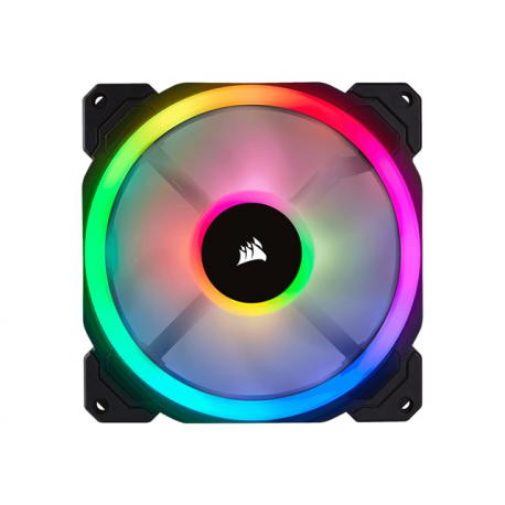 CORSAIR Fan LL140 RGB 120mm Dual Light Loop RGB LED PWM Fan 2 pack with Lighting Node Pro