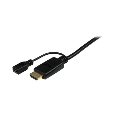 StarTech.com HDMI to VGA Cable - 6ft 2m - 1080p - Active Conversion - HDMI to VGA Adapter Cable for Your VGA Monitor  /  Display (HD2VGAMM6) - Adapter cable - HDMI, Micro-USB Type B (power only) to HD-15 (VGA) male - 2 m - black - active, 1920 x 1200 (WUXGA) support - for P / N: MST30C2DPPD - 5